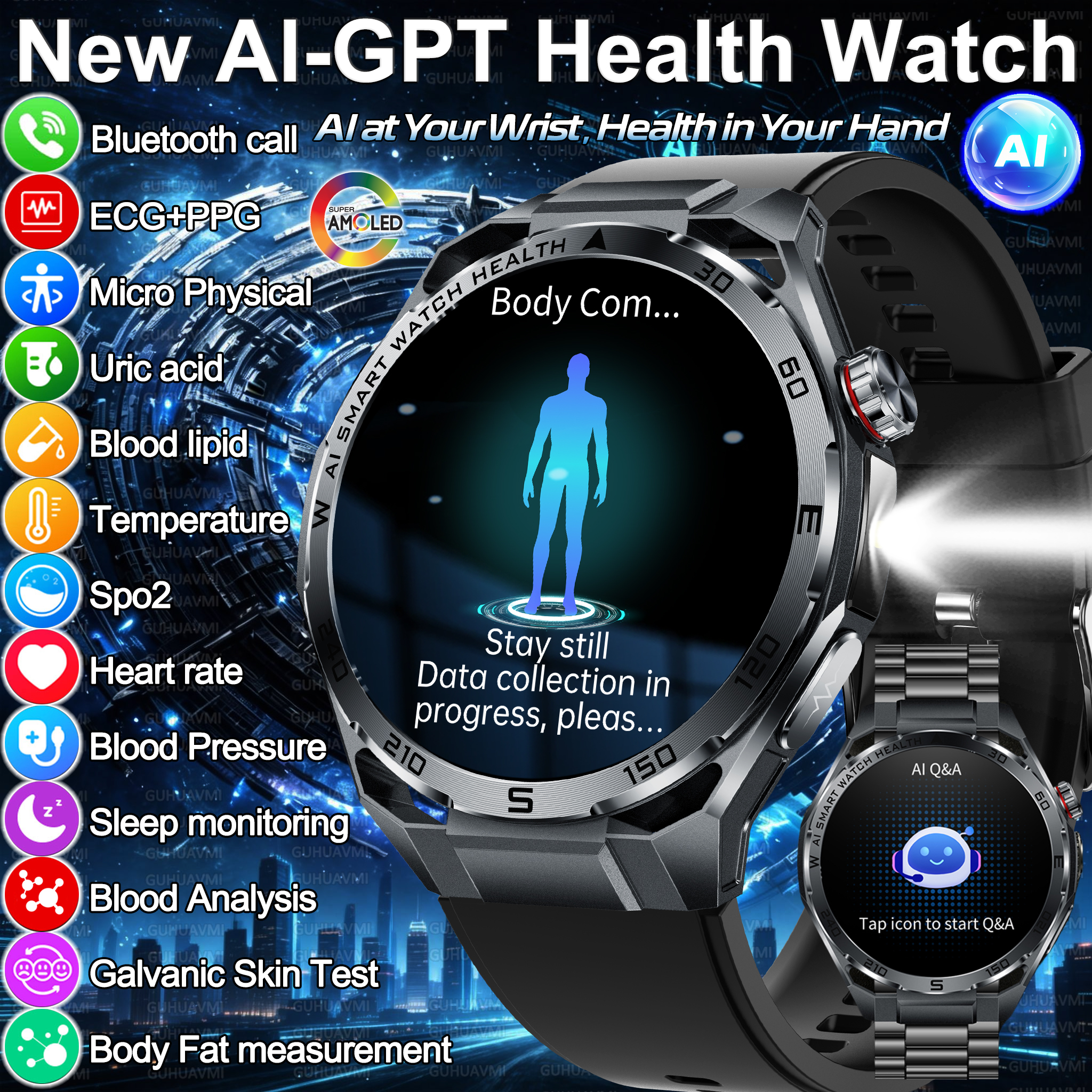 Smartwatch Professional Watches For Men - 2026 New Body Fat AI Analysis