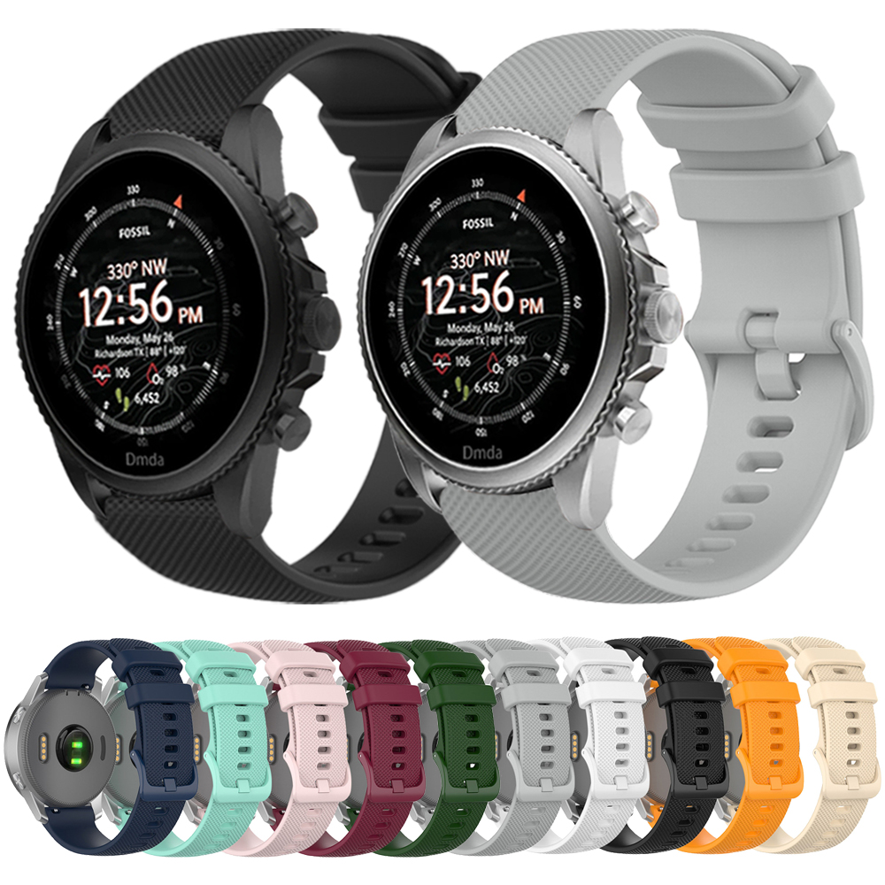 Fossil Watches Smartwatch Gen 5 - 22mm 20mm Silicone Strap For Fossil