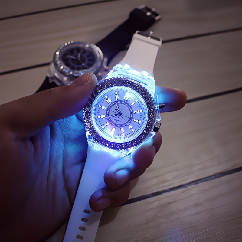 Minimalist Thin Watch - Luminous Round Digital Watches Solid Color