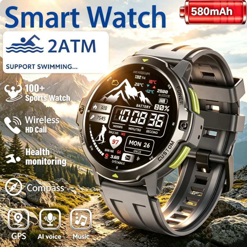 Smartwatch Timex Watches For Men - NEW Military GPS Smartwatch 3ATM Waterproof