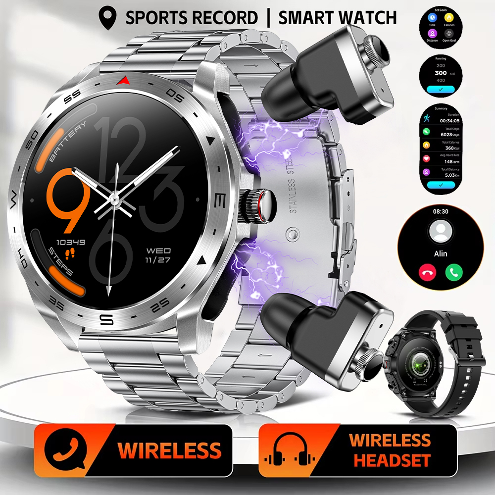 LIGE TWS Earbuds Bluetooth Hea - Smartwatch Noise Watches For Men ulasan dan harga