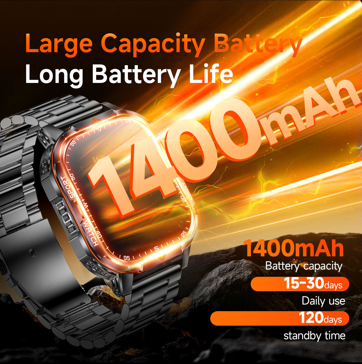 2026 New 1400mAh Super Large B - Smartwatch Professional Watches For Men ulasan dan harga