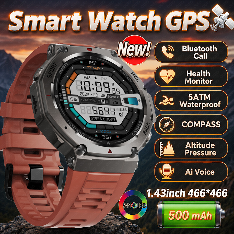 2026 New Military DM58 GPS Sma - Smartwatch Professional Watches For Men ulasan dan harga