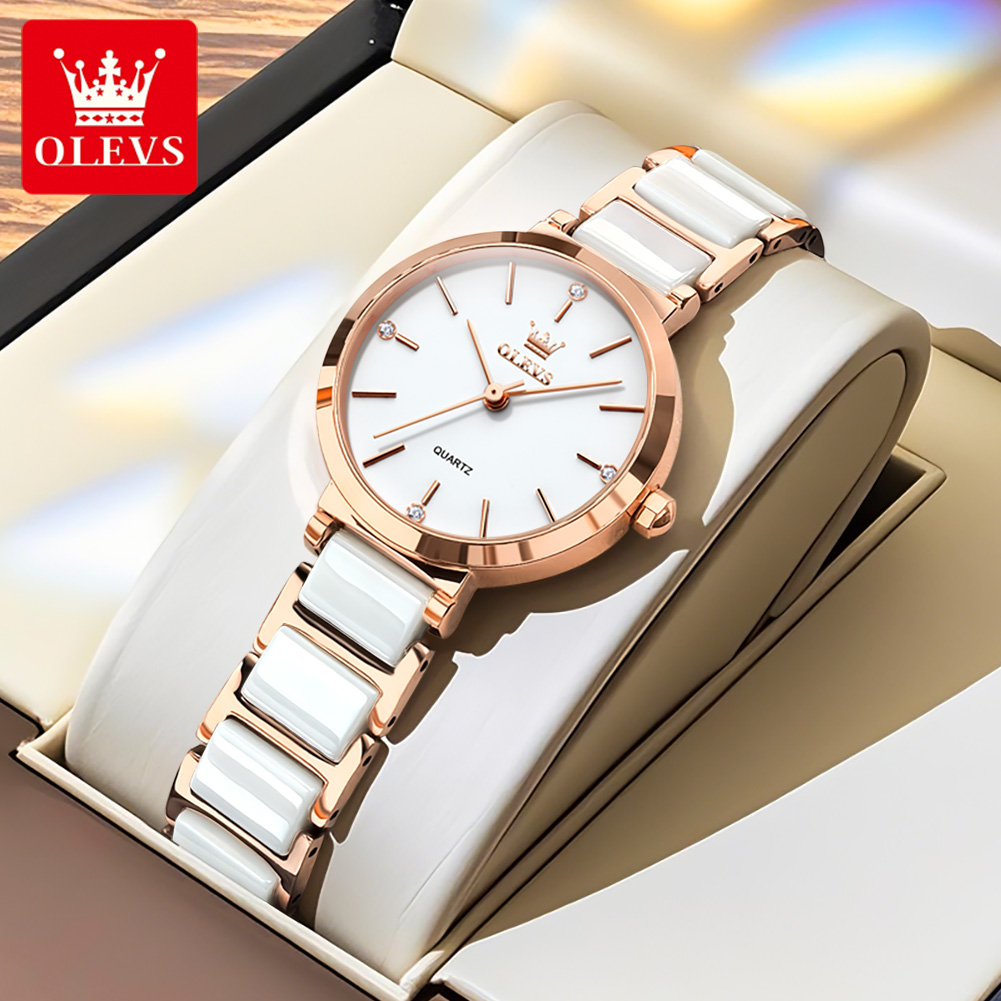 OLEVS Women Watch 5877 Luxury  - Luxury Ceramic Watch ulasan dan harga