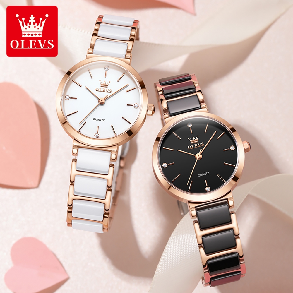 OLEVS Women Watch 5877 Luxury  - Luxury Ceramic Watch ulasan dan harga
