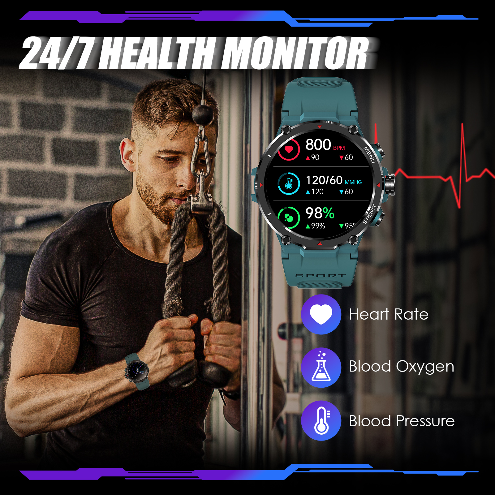 EIGIIS Military Smart Watch fo - Smartwatch I Watches ulasan dan harga