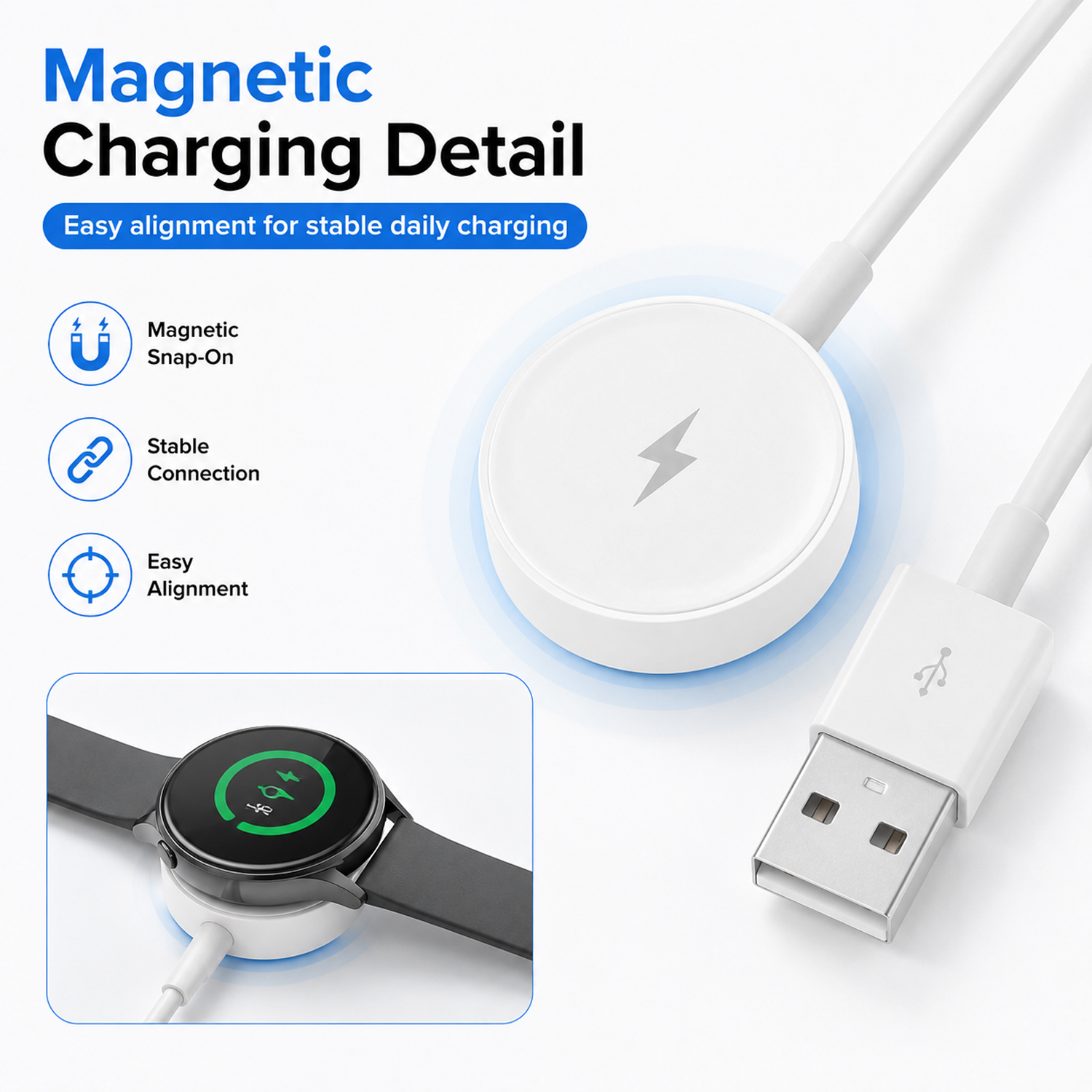 USB Watch Charger Adapter Smar - Fossil Watches Smartwatch Charger ulasan dan harga