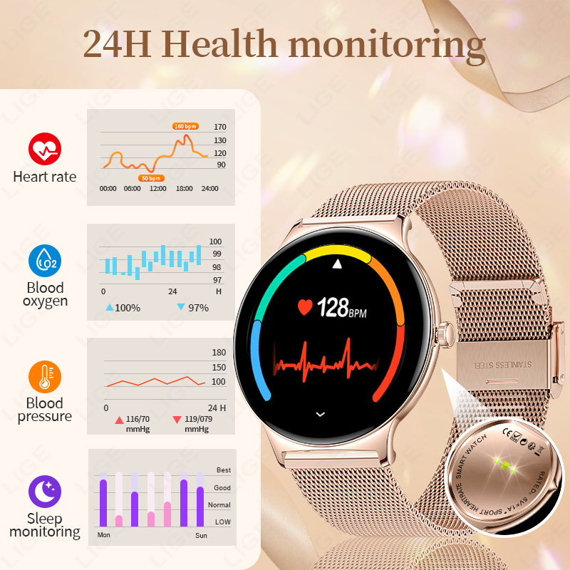 LIGE New Ultra Thin Smart Watc - Smartwatch New Watches For Women ulasan dan harga