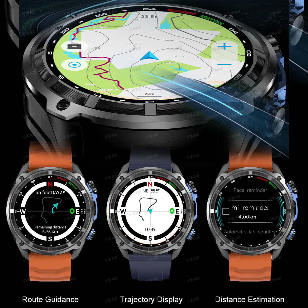 VWAR Offline Maps Smart Watch  - Watch Vs Smartwatch ulasan dan harga