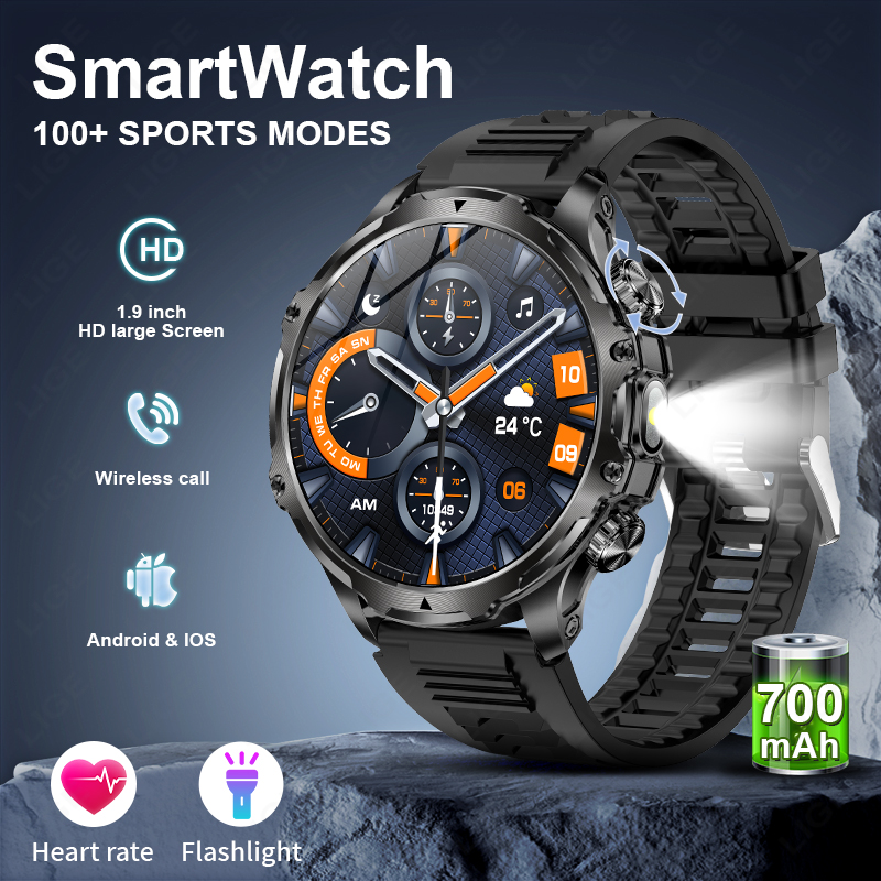 LIGE Smartwatch Military Men 1 - Smartwatch Timex Watches For Men ulasan dan harga