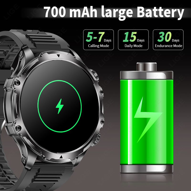 LIGE Smartwatch Military Men 1 - Smartwatch Timex Watches For Men ulasan dan harga