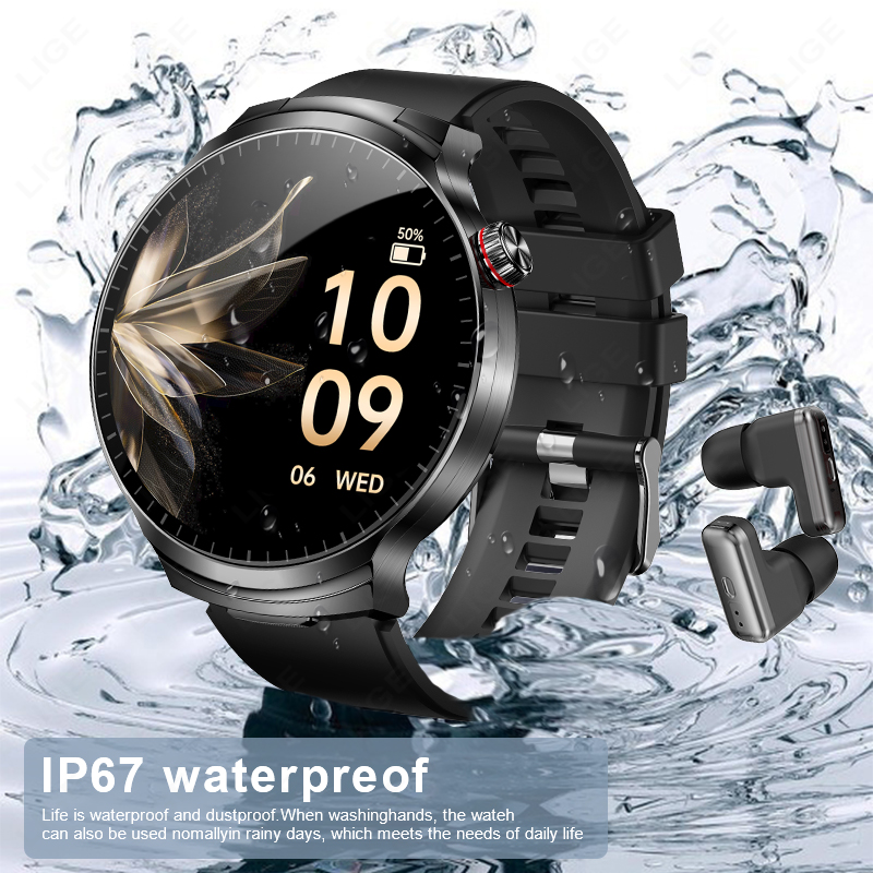 LIGE 2026 New TWS 2 in 1 Heads - Smartwatch Noise Watches For Men ulasan dan harga