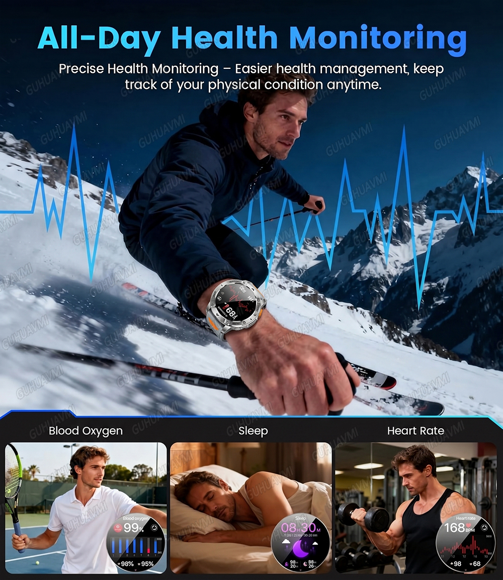 2026 New Military 1400mAh Big  - Smartwatch Professional Watches For Men ulasan dan harga