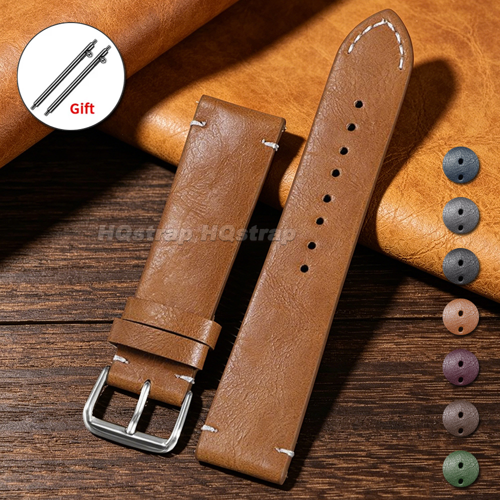 Oil Wax Leather Watch Strap 18 - Watches Rolex Smartwatch ulasan dan harga