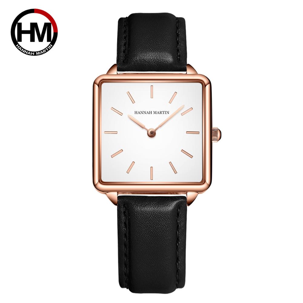 Genuine Leather Strap Japan Qu - Minimalist Thin Watch ulasan dan harga