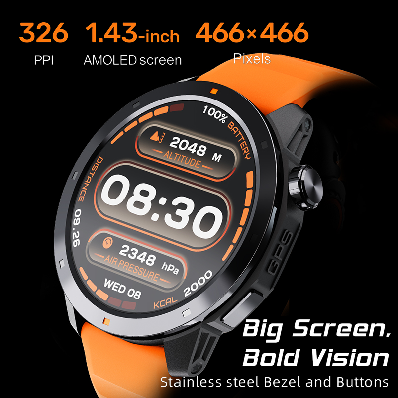 North Edge Men's 1.43 Inch IPS - Smartwatch Timex Watches For Men ulasan dan harga