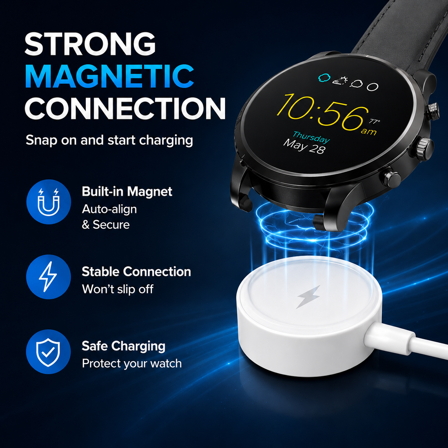 USB Magnetic Charging Cable Fo - Fossil Watches Smartwatch Charger ulasan dan harga