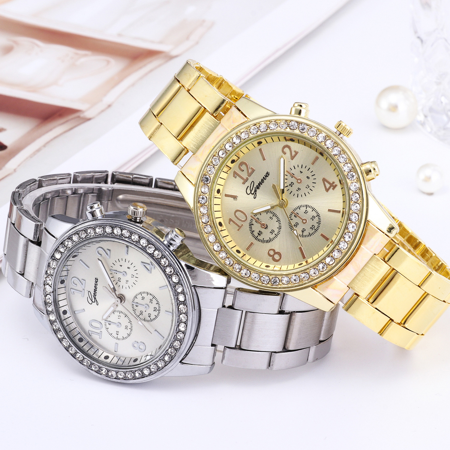 Gold Women Watch Geneva Classi - Minimalist Thin Watch ulasan dan harga