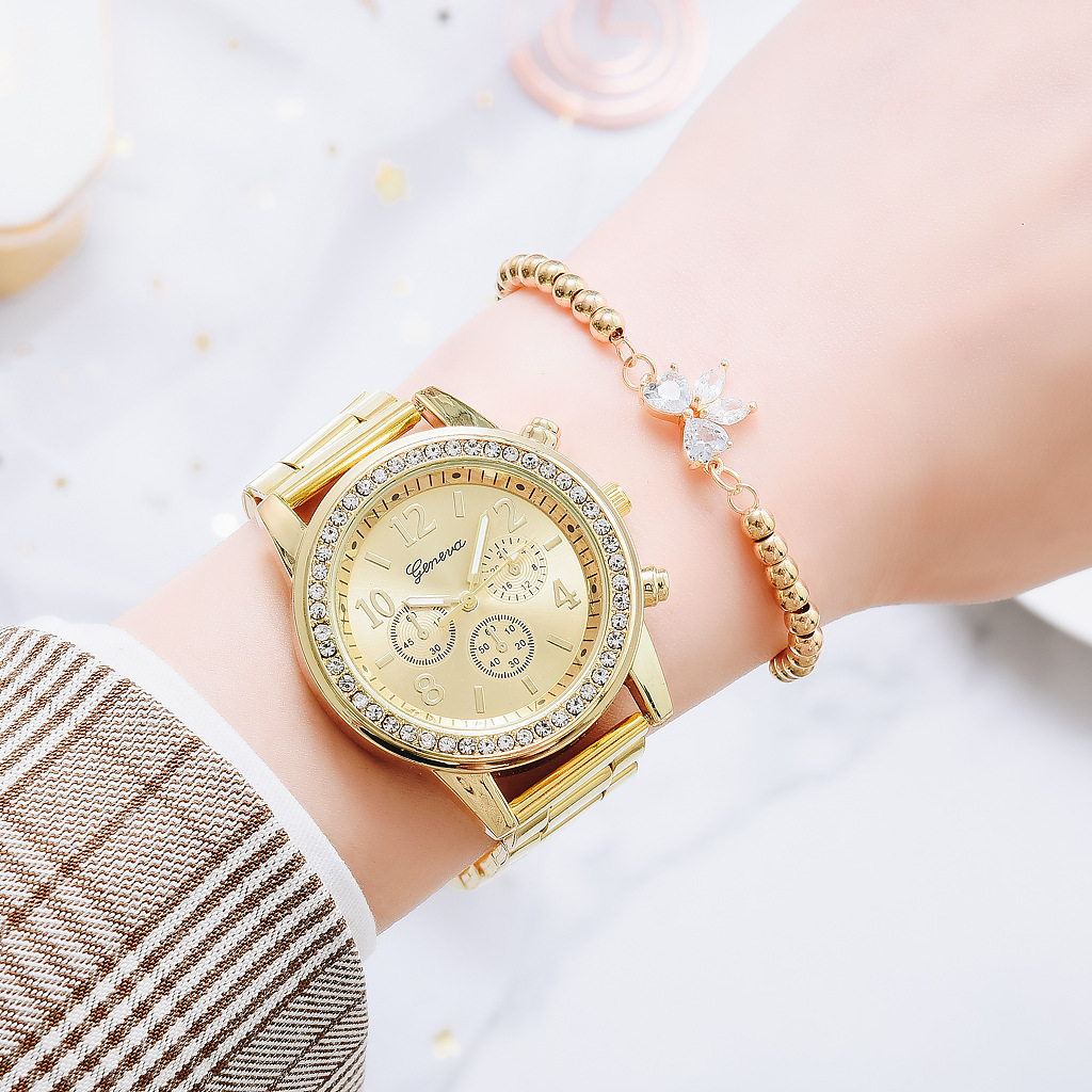 Gold Women Watch Geneva Classi - Minimalist Thin Watch ulasan dan harga