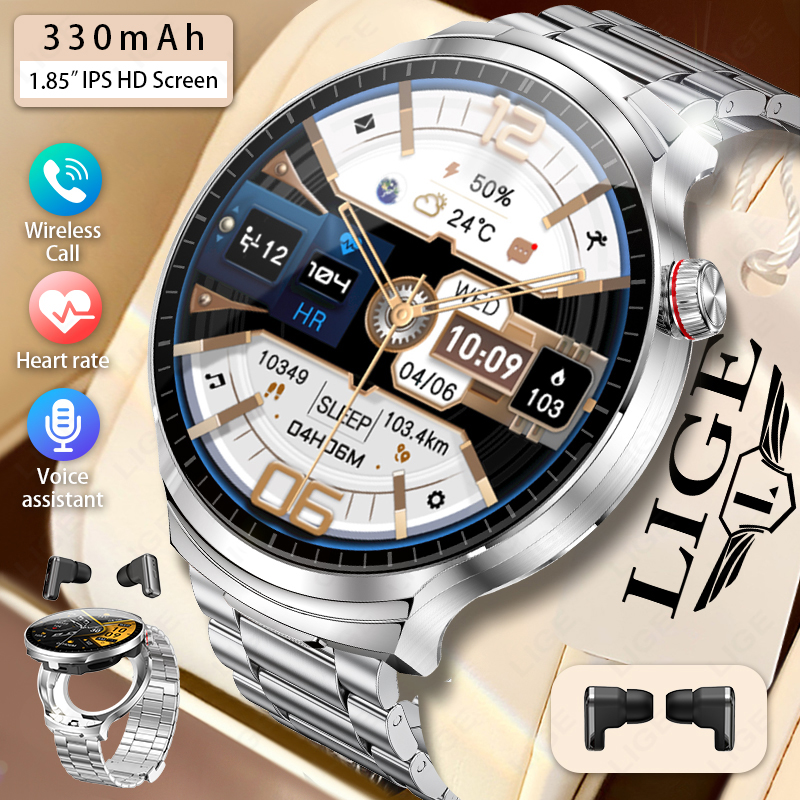 New Smart Watch Men TWS 2-in-1 - Smartwatch Noise Watches For Men ulasan dan harga