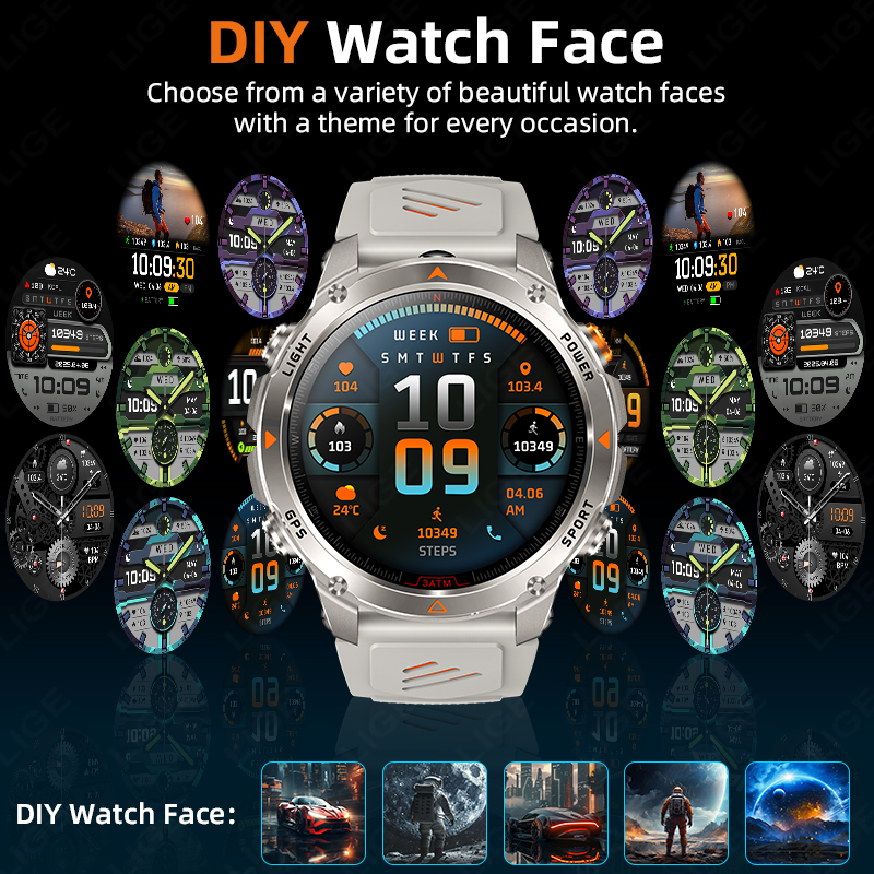 LIGE Rugged GPS Track Smart Wa - Smartwatch I Watches ulasan dan harga