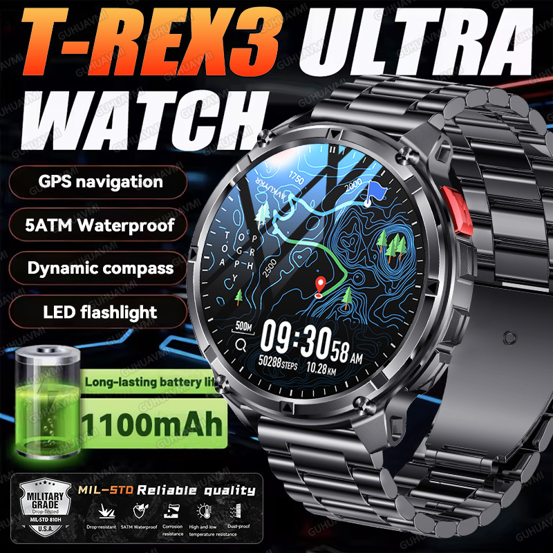 2026 New T-Rex3 Ultra 1100Mah  - Smartwatch Professional Watches For Men ulasan dan harga