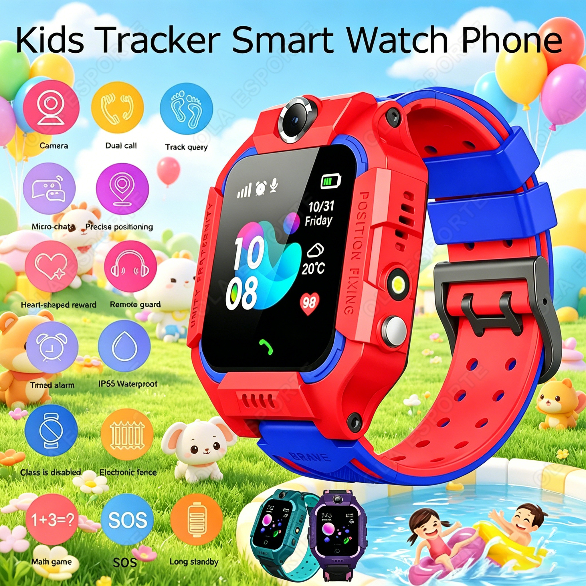 Children Smart Watch 2G Postio - Smartwatch Watches Birthday Gift For Boys ulasan dan harga