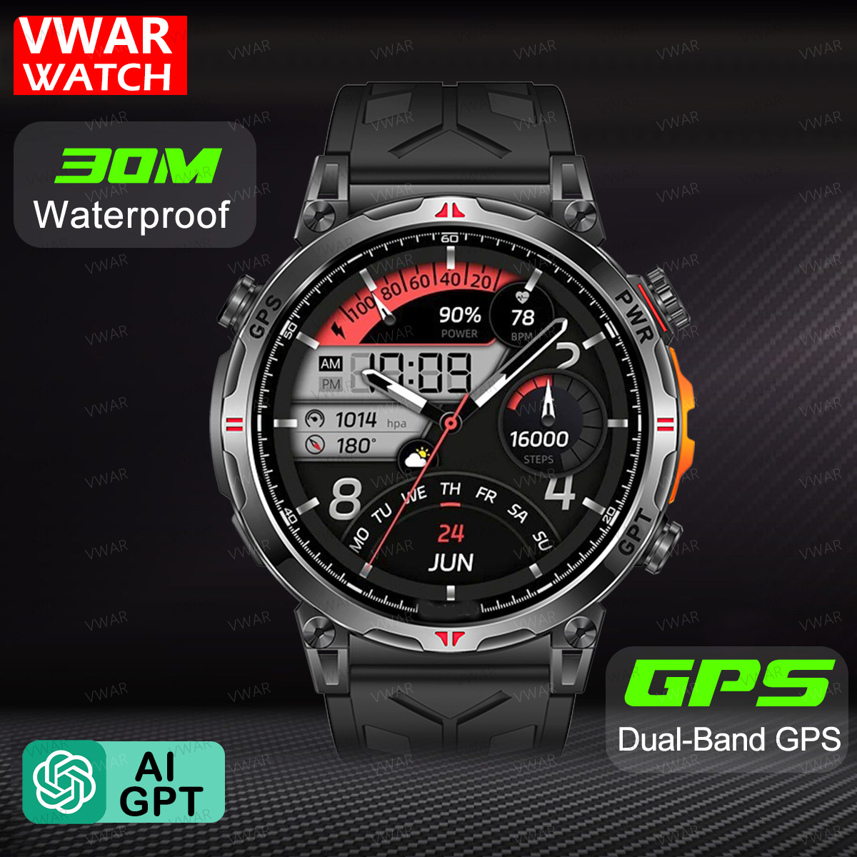 VWAR Air5 Ultra GPS Smartwatch - Watch Vs Smartwatch ulasan dan harga