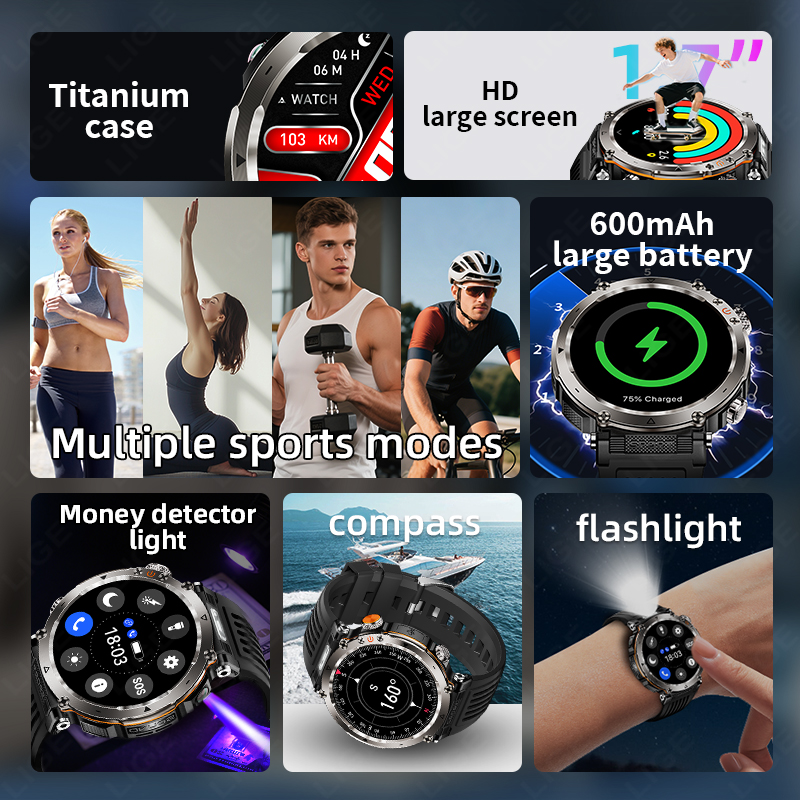 New Military Outdoor Smartwatc - Smartwatch I Watches ulasan dan harga