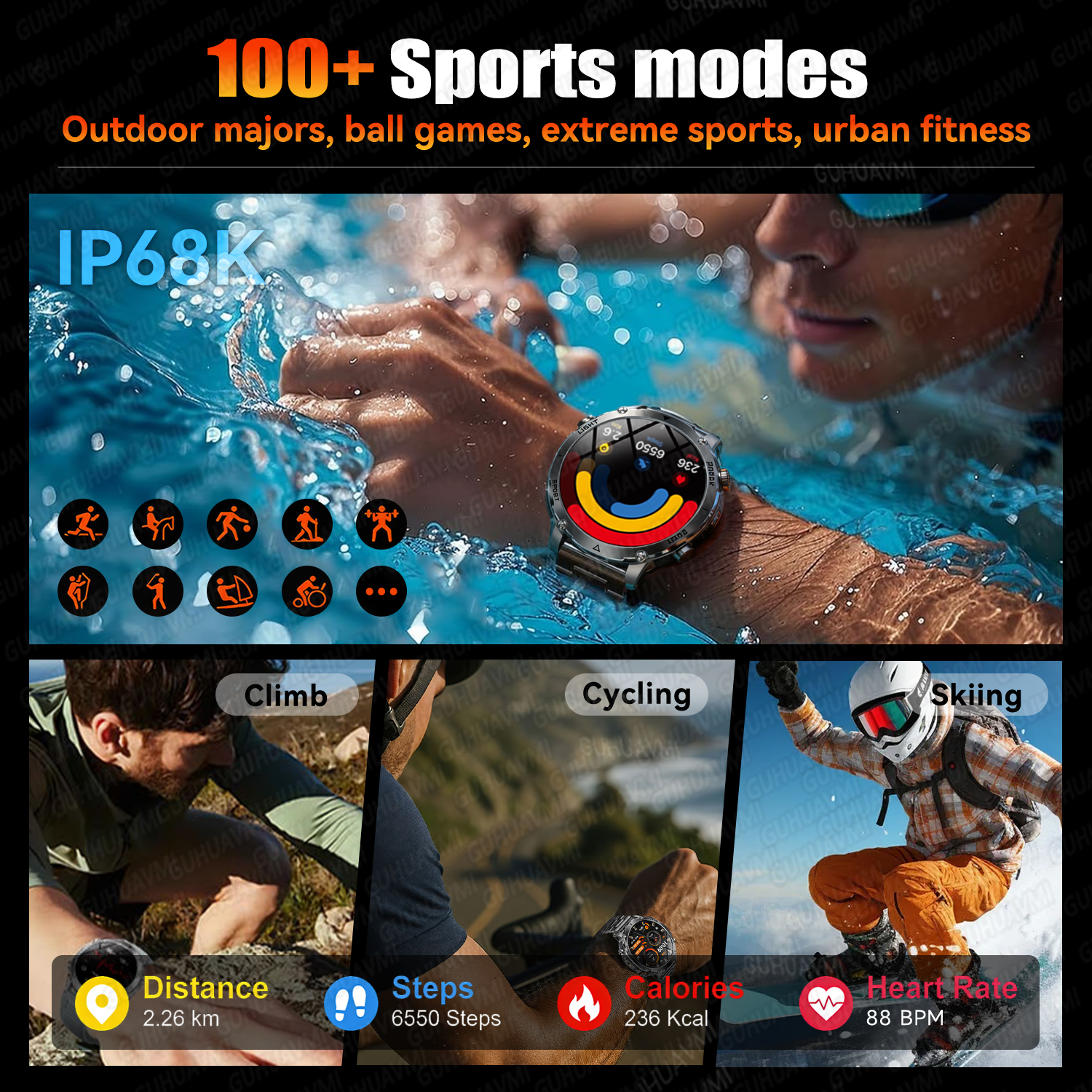 Newly Durable 1400mAh Large Ba - Smartwatch Professional Watches For Men ulasan dan harga