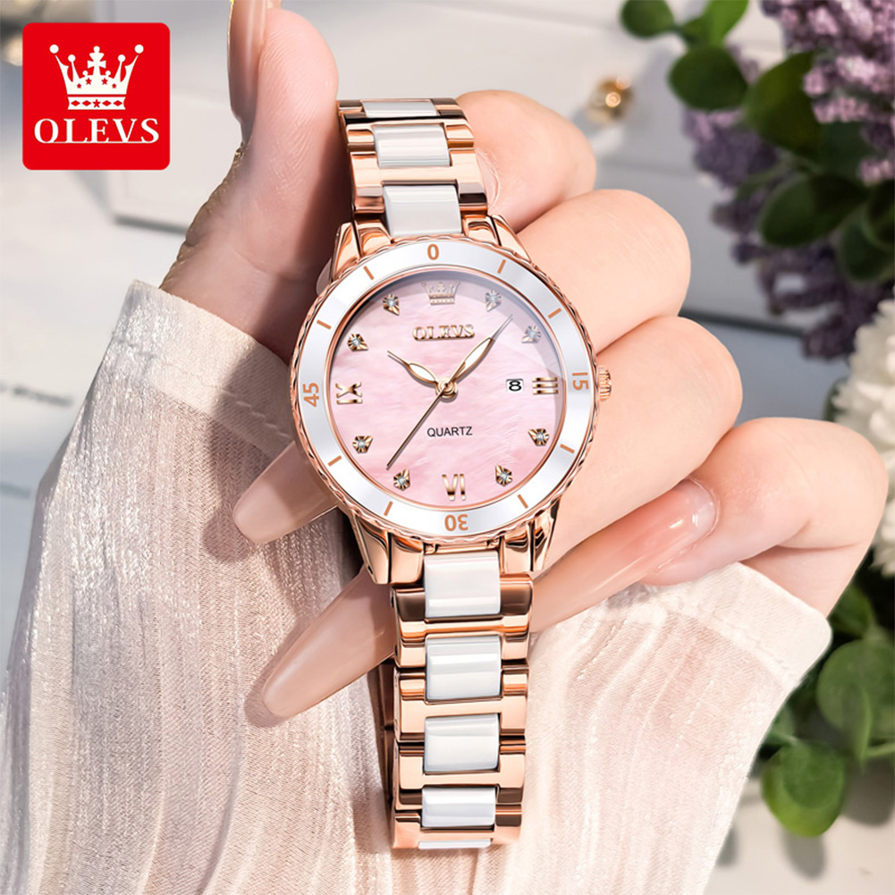 OLEVS 9985 Elegant Women Watch - Luxury Ceramic Watch ulasan dan harga