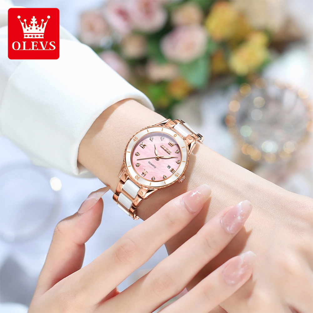OLEVS 9985 Elegant Women Watch - Luxury Ceramic Watch ulasan dan harga