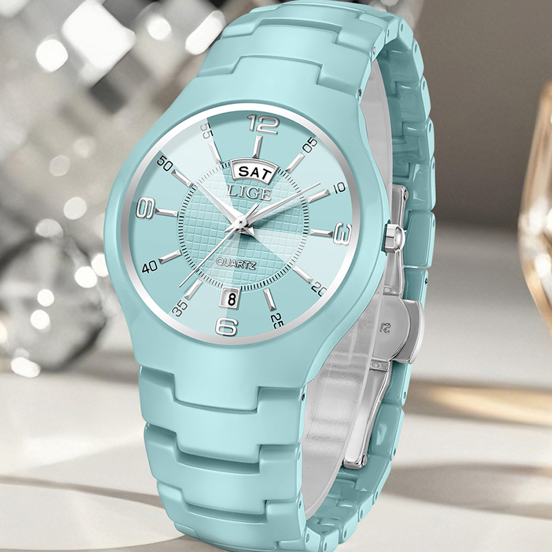 LIGE Women's wristwatch luxury - Luxury Ceramic Watch ulasan dan harga