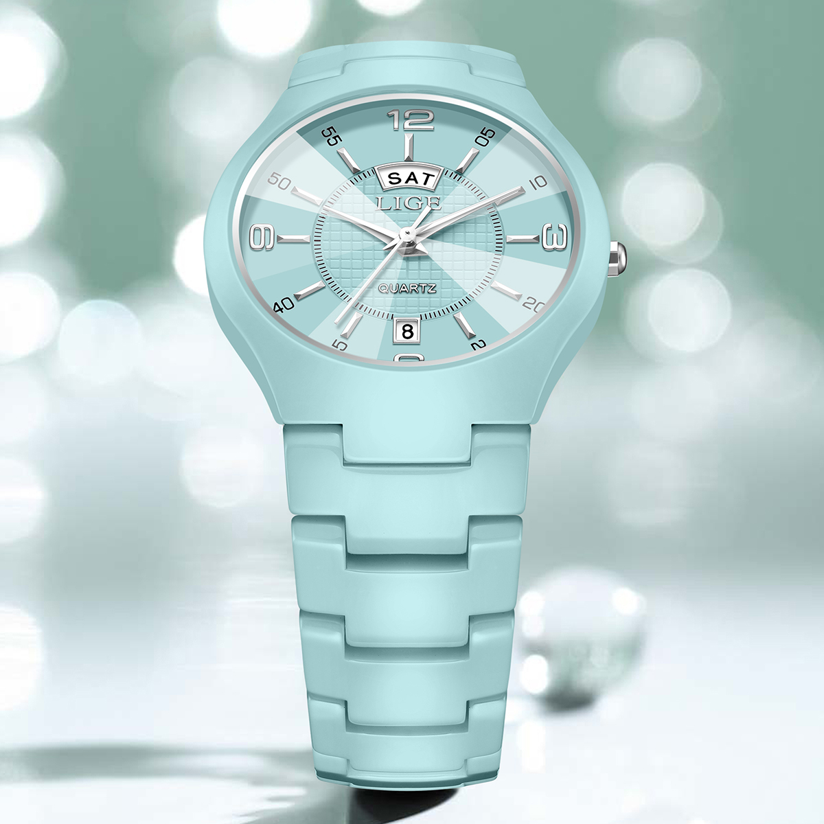 LIGE Women's wristwatch luxury - Luxury Ceramic Watch ulasan dan harga