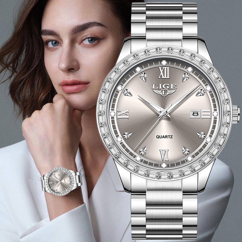 LIGE elegant women's watch Fas - Luxury Ceramic Watch ulasan dan harga