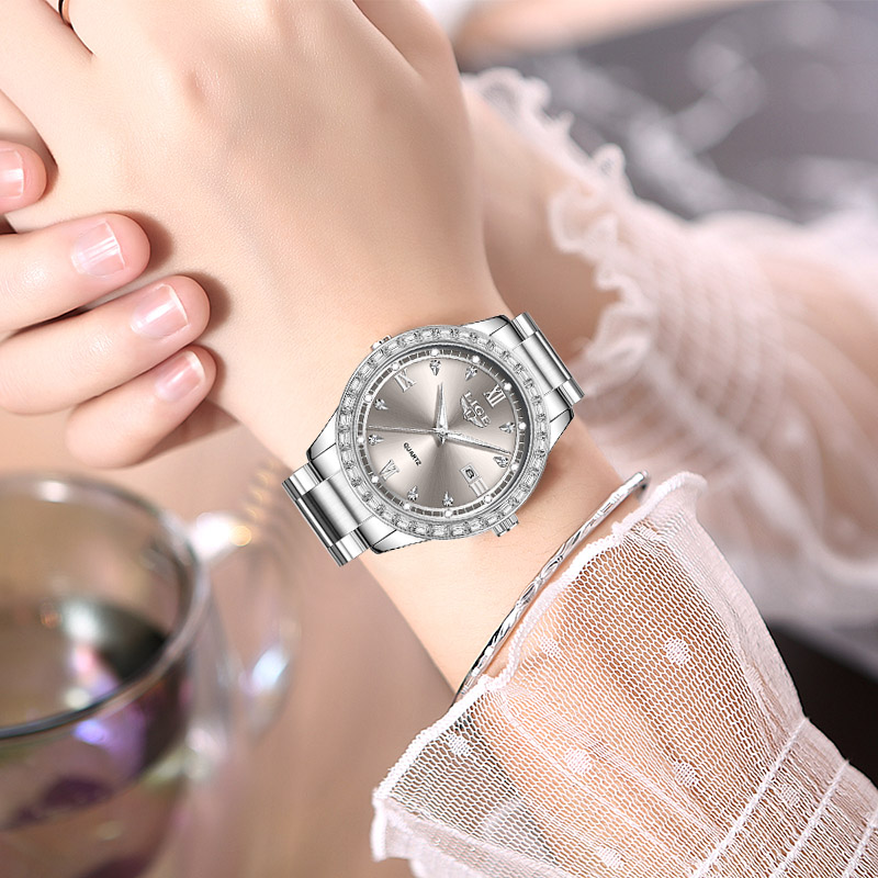 LIGE elegant women's watch Fas - Luxury Ceramic Watch ulasan dan harga